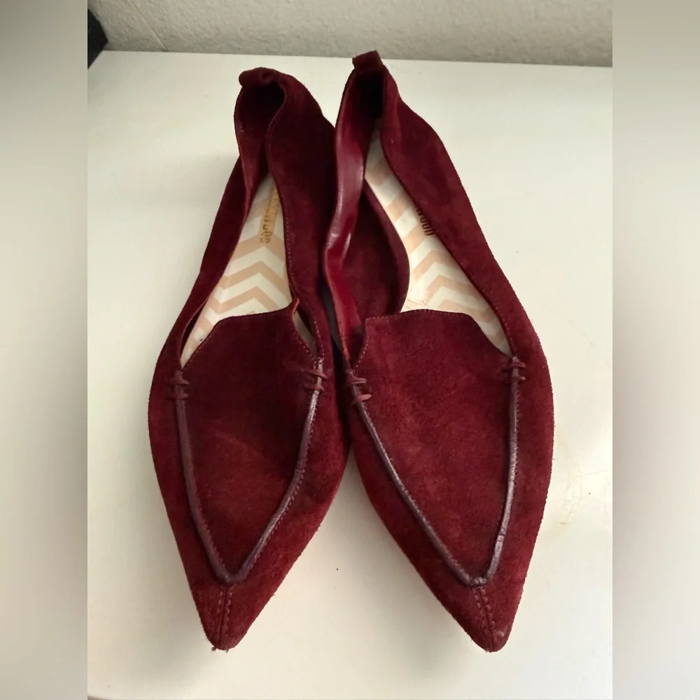 Nicholas Kirkwood Burgundy Suede Loafers - Picture 2 of 6